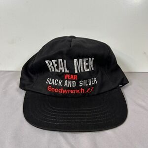 Vintage Goodwrench Real Men Wear Black and Silver Dale Earnhardt Snapback USA